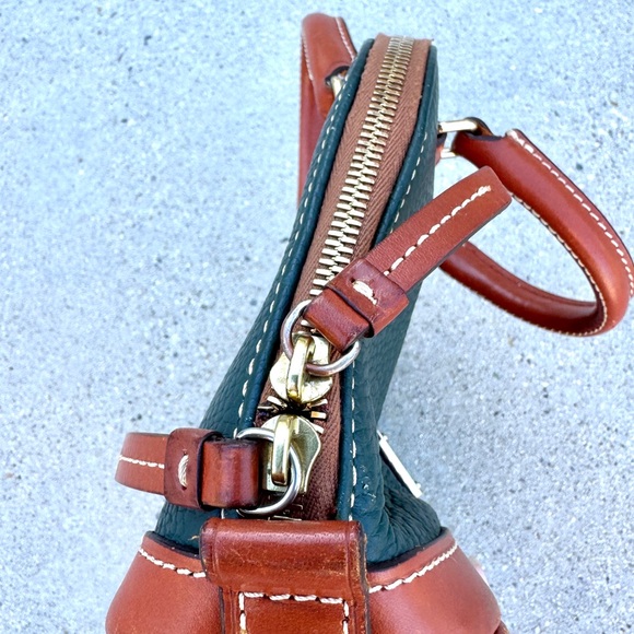 DOONEY & BURKE kirby BITSY satchel Handbag purse shoulder strap crossbody green - Picture 13 of 14